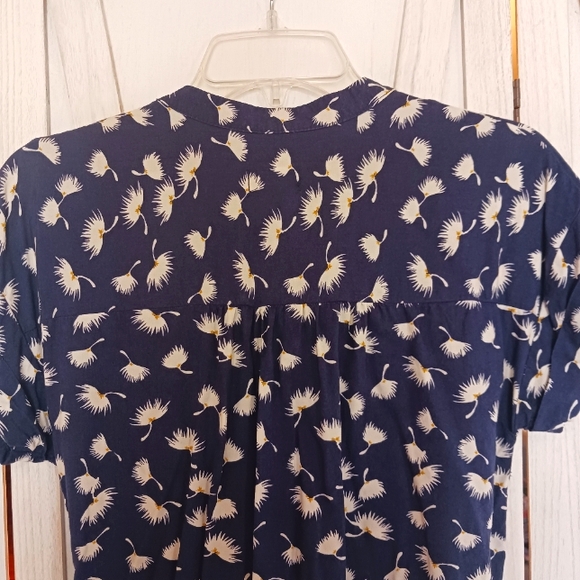 FINAL SALE! Old Navy Blue & White Dandelion Print Jumpsuit - S - Picture 8 of 11